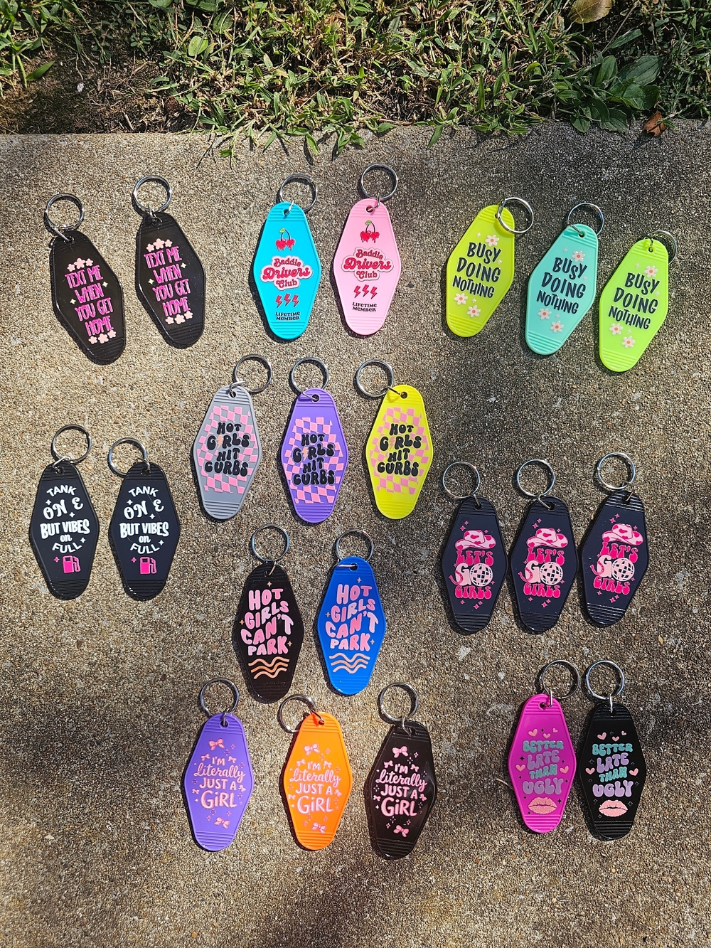 Hotel Keychains — Assorted Bright Colors